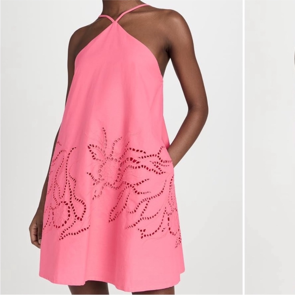 MINKPINK Darla Broderie Pink Mini Dress size M